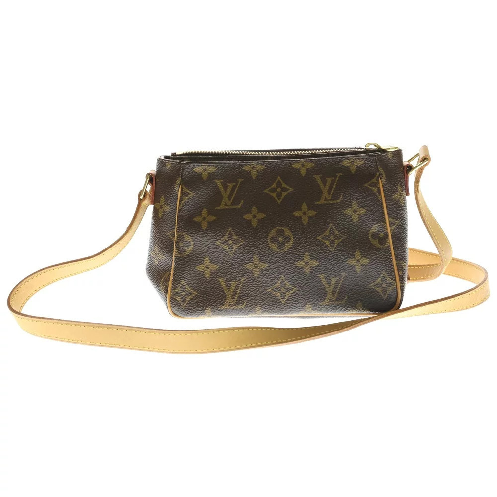 Louis Vuitton Monogram Cite Bag Leather Shoulder Brown Viva